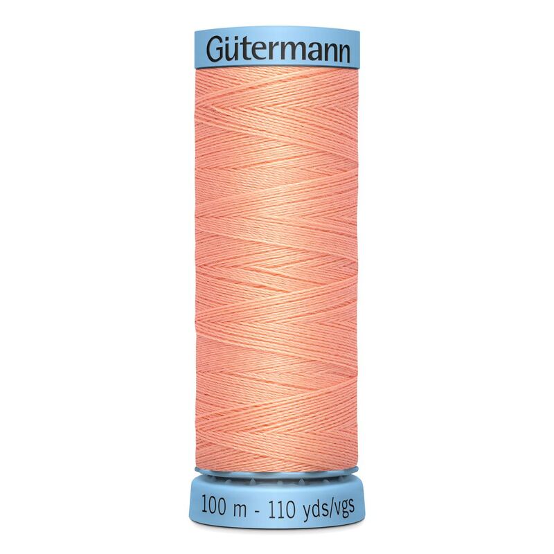 Gutermann Silk Thread #586 PEACH PINK, 100m Spool (S303)