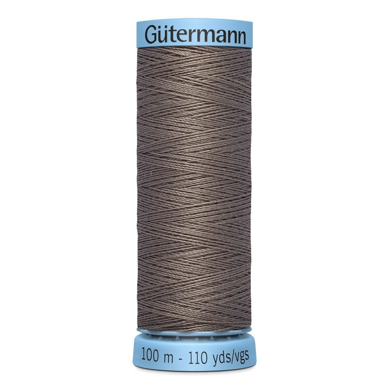 Gutermann Silk Thread #669 SHELL GREY or GABERDINE, 100m Spool (S303)