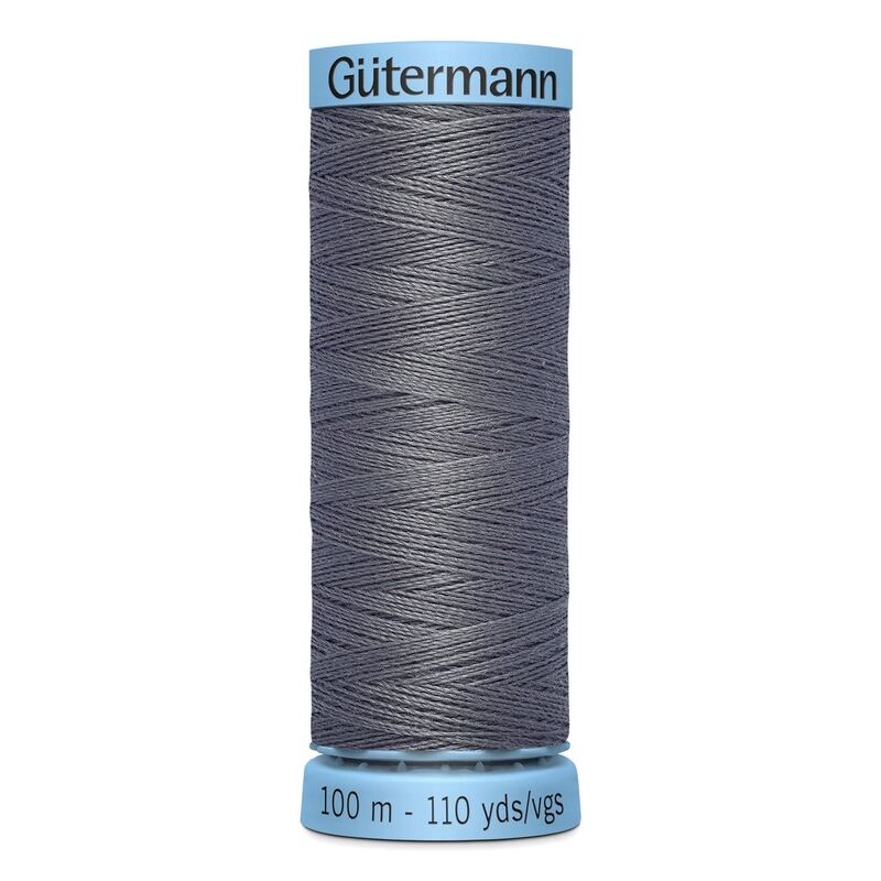 Gutermann Silk Thread #701 DARK STEEL GREY, 100m Spool (S303)