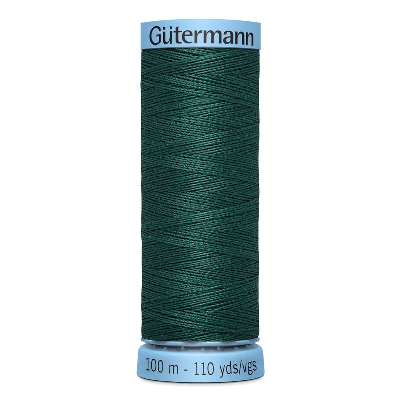 Gutermann Silk Thread #869 DARK TEAL, 100m Spool (S303)