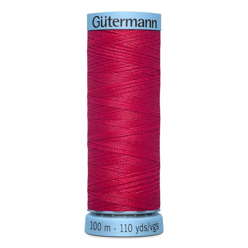 Gutermann Silk Thread #909 CANDY RED, 100m Spool (S303)