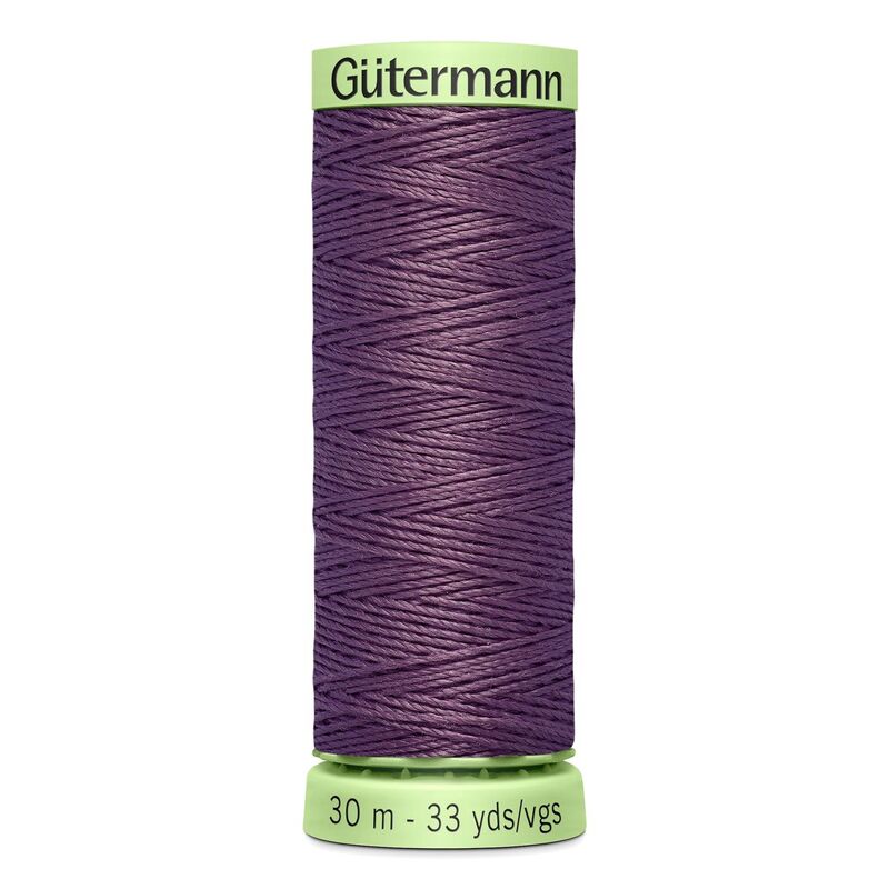 Gutermann Top Stitch Thread #128 DUSKY PURPLE 30m Spool High Lustre, Bold Sewing