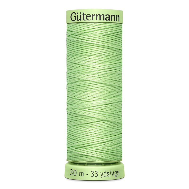 Gutermann Top Stitch Thread #152 VERY LIGHT GREEN 30m Spool High Lustre, Bold Sewing