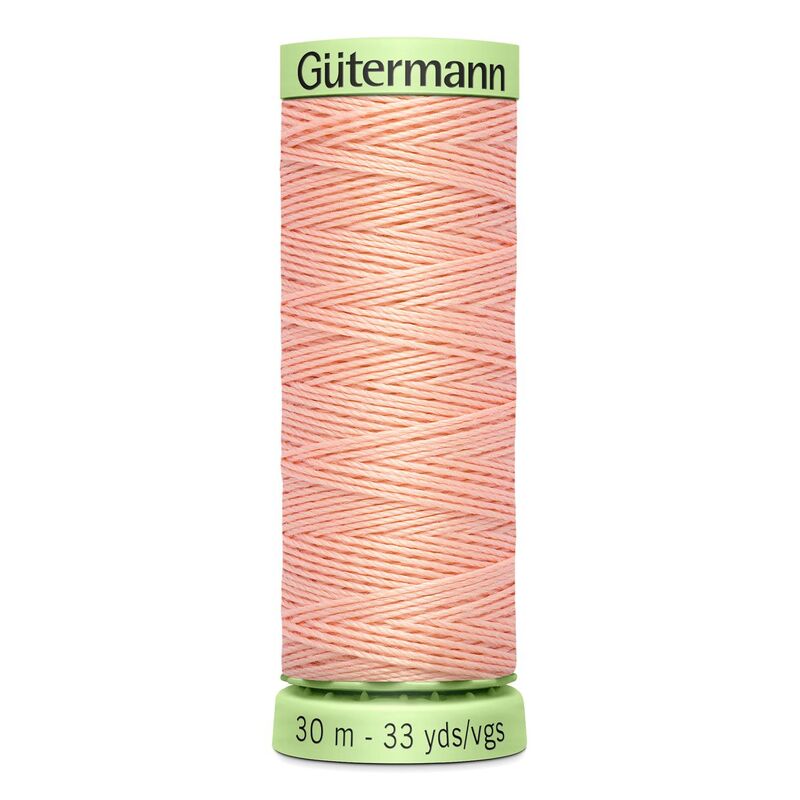 Gutermann Top Stitch Thread #165 PEACH 30m Spool High Lustre, Bold Sewing