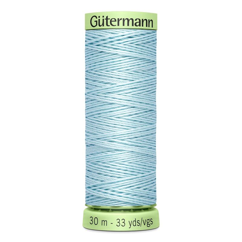 Gutermann Top Stitch Thread #194 VERY PALE BLUE 30m Spool High Lustre, Bold Sewing