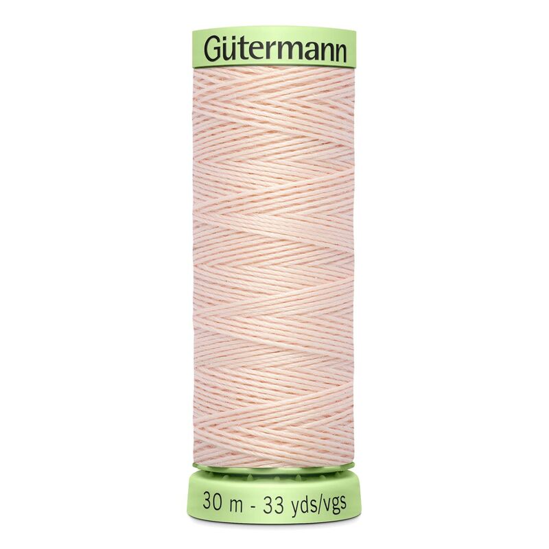 Gutermann Top Stitch Thread #210 LIGHT PEACH 30m Spool High Lustre, Bold Sewing