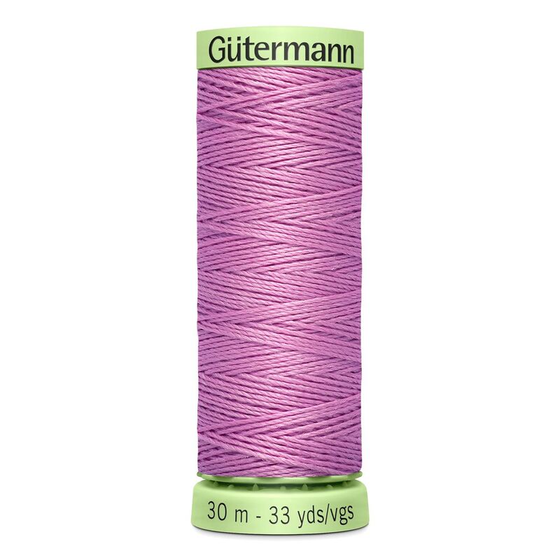 Gutermann Top Stitch Thread #211 DARK ROSE PINK 30m Spool High Lustre, Bold Sewing