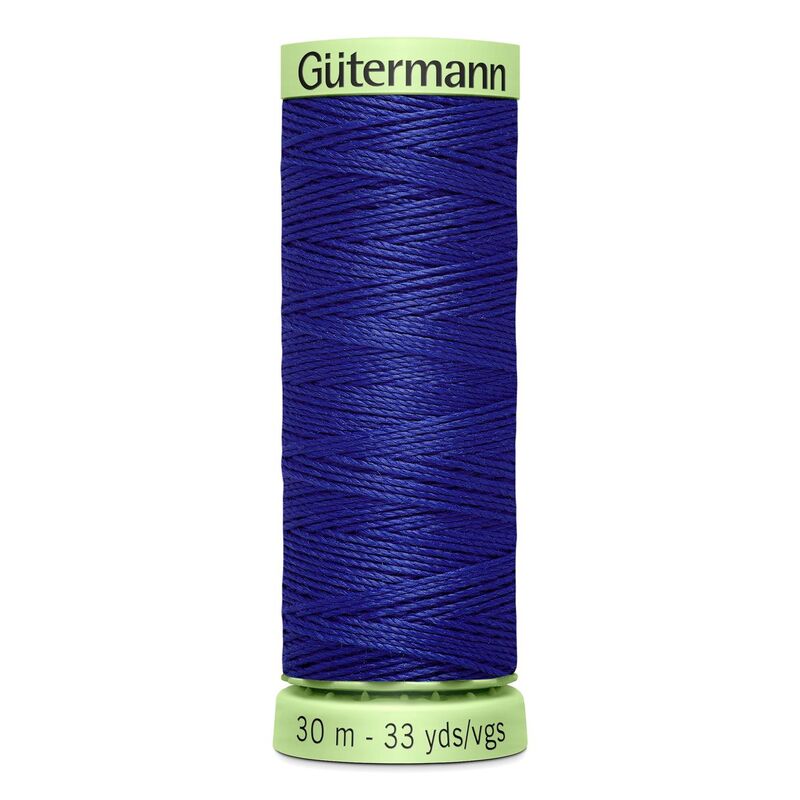Gutermann Top Stitch Thread #218 INDIGO BLUE 30m Spool High Lustre, Bold Sewing