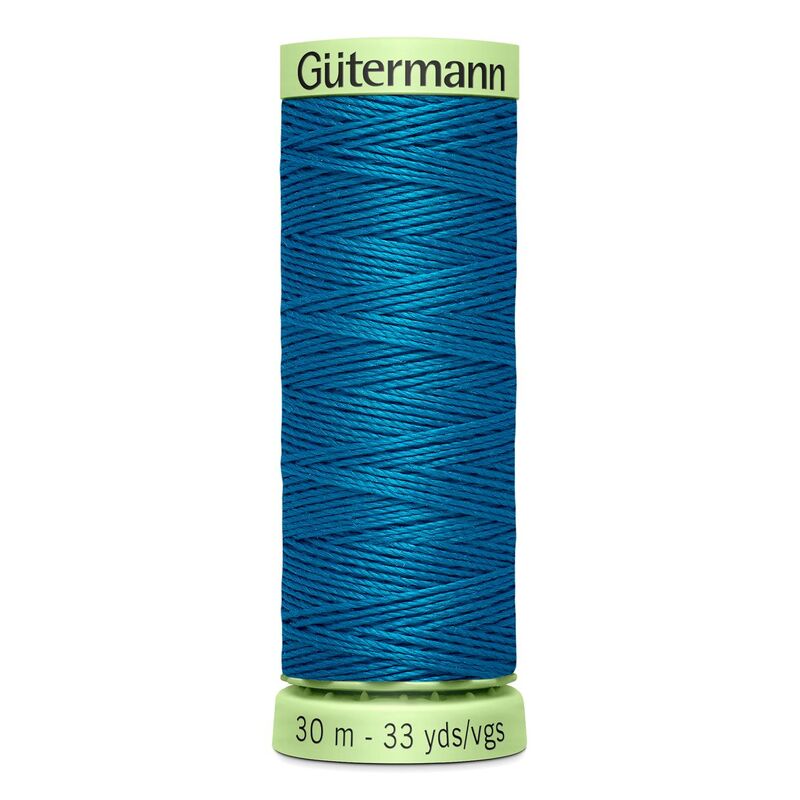 Gutermann Top Stitch Thread #25 DARK PEACOCK BLUE 30m Spool High Lustre, Bold Sewing