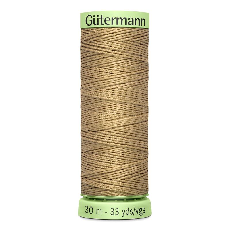 Gutermann Top Stitch Thread #265 MID BEIGE 30m Spool High Lustre, Bold Sewing