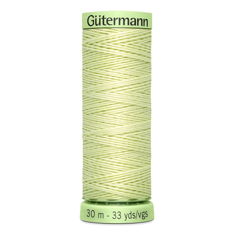 Gutermann Top Stitch Thread #292 VERY PALE GREEN 30m Spool High Lustre, Bold Sewing