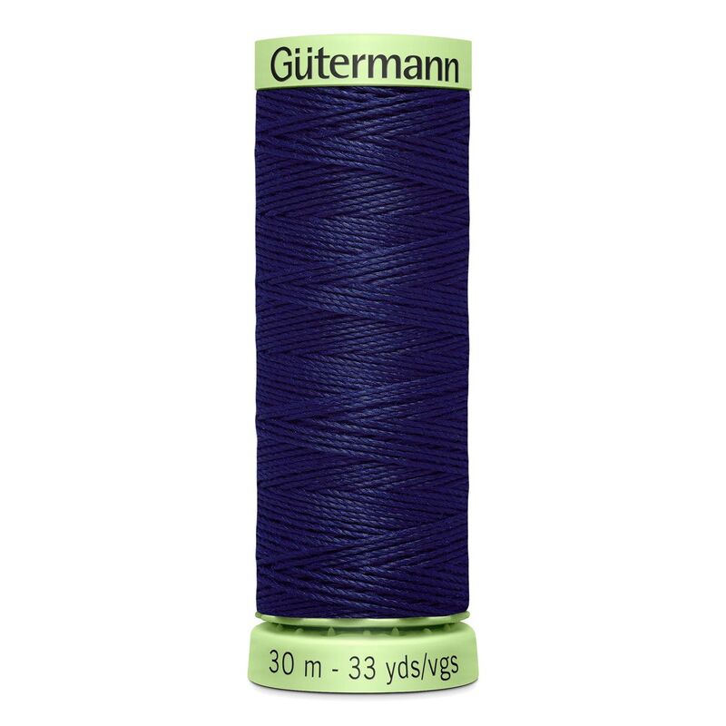 Gutermann Top Stitch Thread #310 NAVY BLUE 30m Spool High Lustre, Bold Sewing