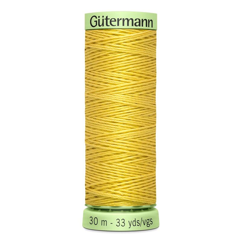 Gutermann Top Stitch Thread #327 PALE DAFFODIL YELLOW 30m Spool High Lustre, Bold Sewing