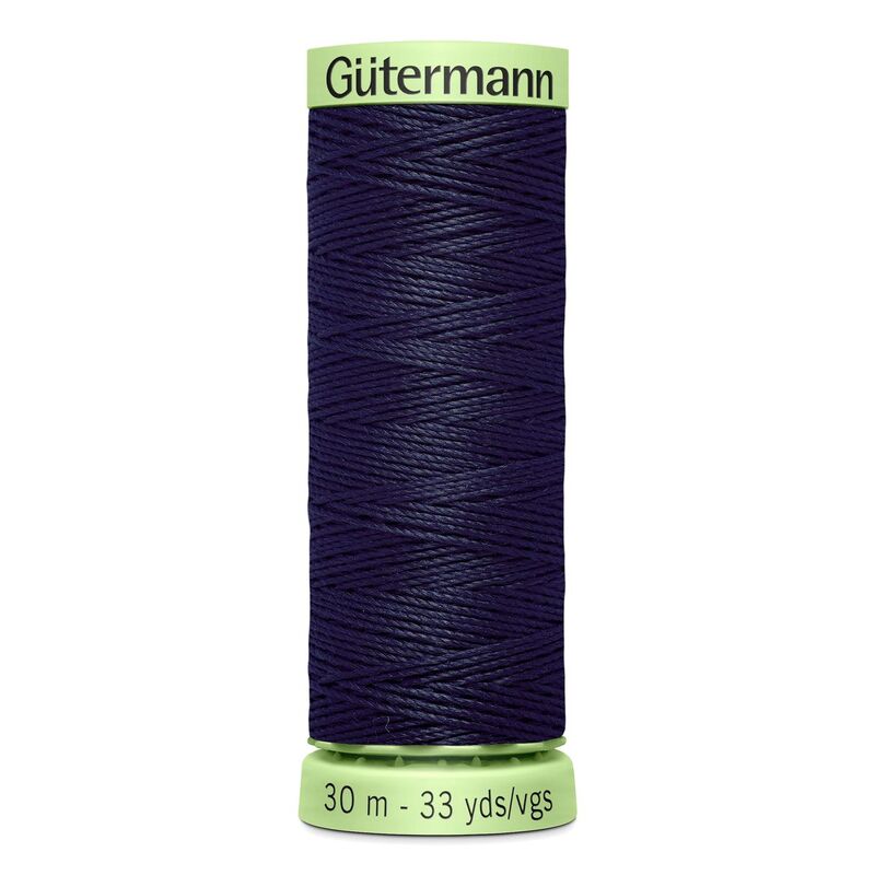 Gutermann Top Stitch Thread #339 VERY DARK NAVY BLUE 30m Spool High Lustre, Bold Sewing