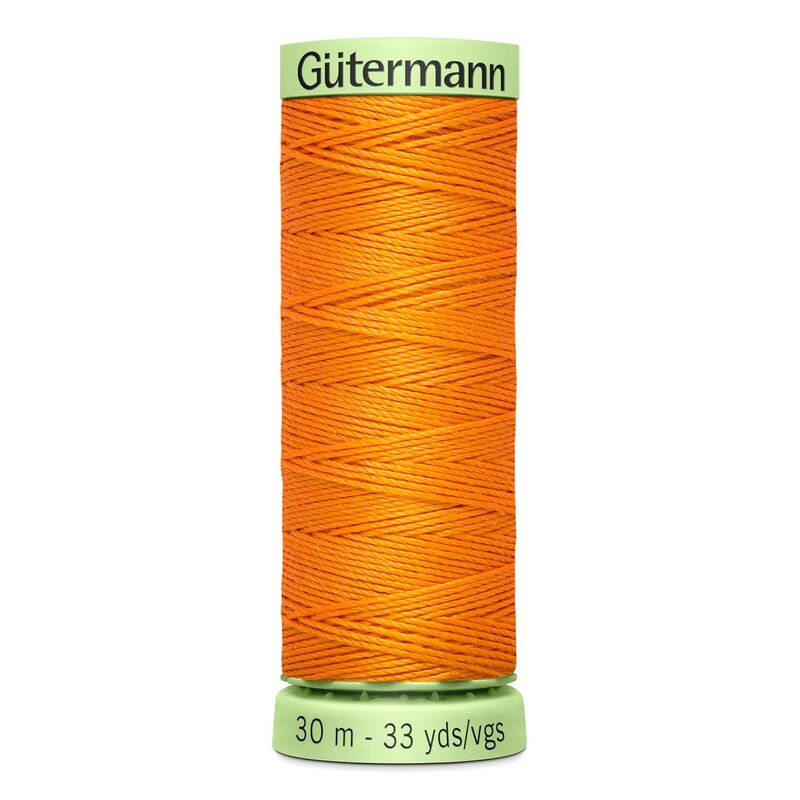 Gutermann Top Stitch Thread #350 ORANGE 30m Spool High Lustre, Bold Sewing