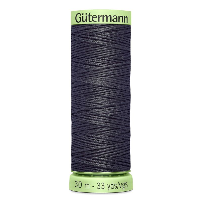 Gutermann Top Stitch Thread #36 VERY DARK GREY 30m Spool High Lustre, Bold Sewing
