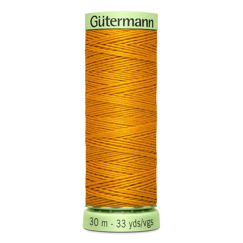Gutermann Top Stitch Thread #362 LIGHT TANGERINE ORANGE 30m Spool High Lustre, Bold Sewing