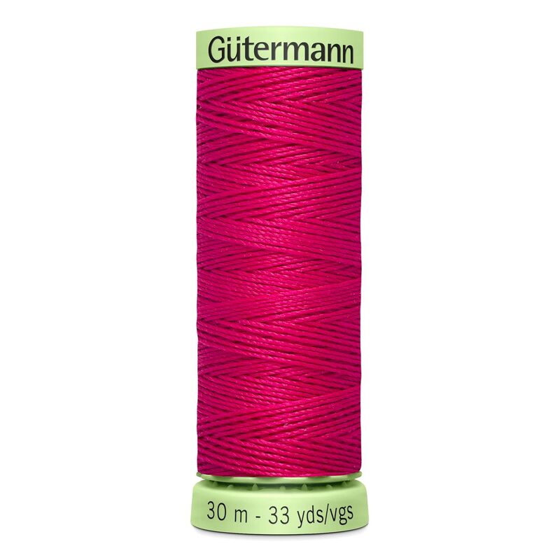 Gutermann Top Stitch Thread #382 CANDY RED 30m Spool High Lustre, Bold Sewing