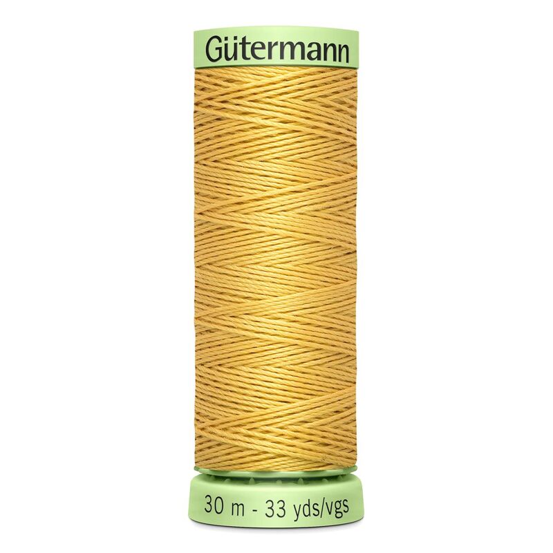 Gutermann Top Stitch Thread #415 PALE GOLD 30m Spool High Lustre, Bold Sewing