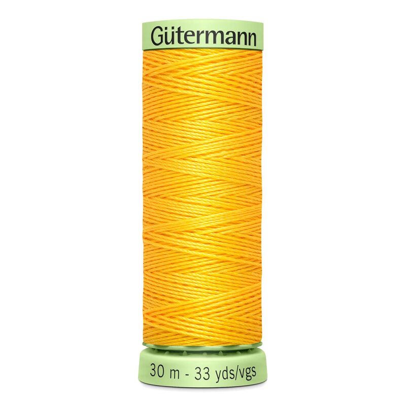 Gutermann Top Stitch Thread #417 YELLOW 30m Spool High Lustre, Bold Sewing