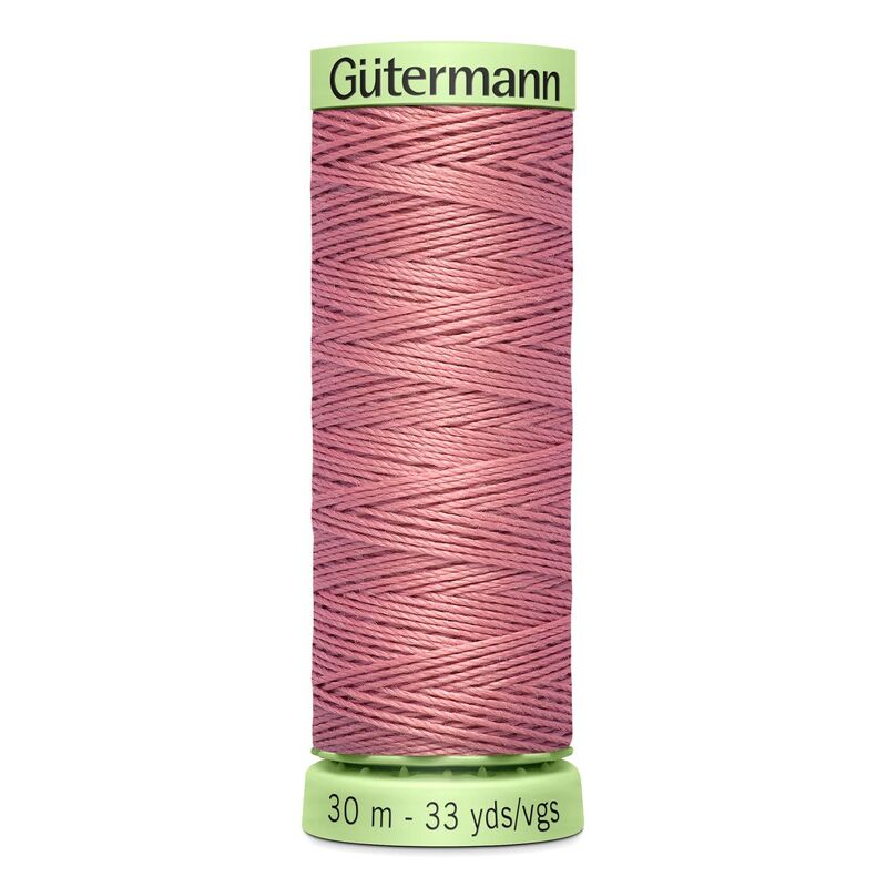 Gutermann Top Stitch Thread #473 DUSKY PINK 30m Spool High Lustre, Bold Sewing