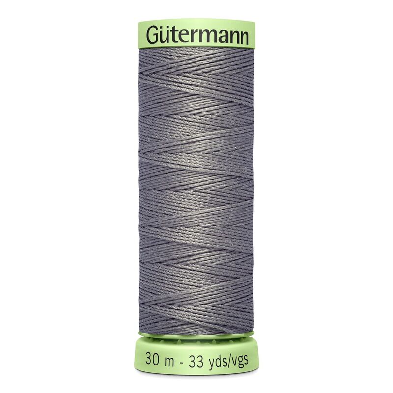 Gutermann Top Stitch Thread #496 BEAVER GREY 30m Spool High Lustre, Bold Sewing