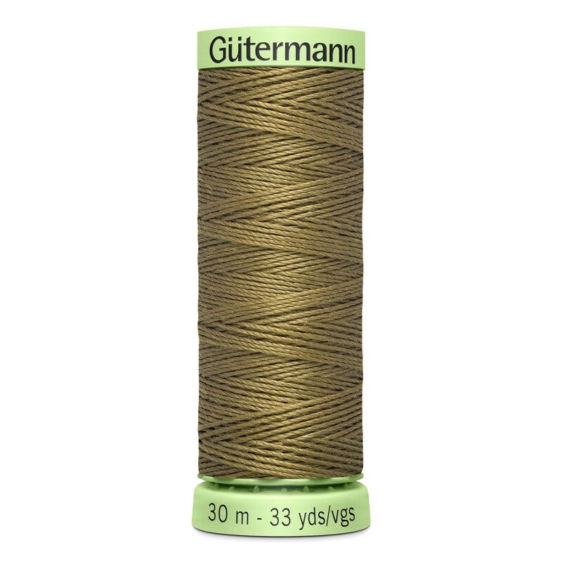 Gutermann Top Stitch Thread #528 DRAB BROWN 30m Spool High Lustre, Bold Sewing