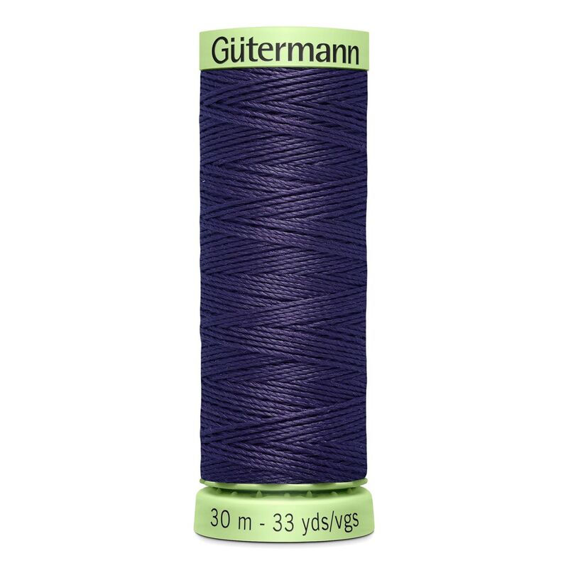 Gutermann Top Stitch Thread #575 DARK DUSKY PURPLE 30m Spool High Lustre, Bold Sewing
