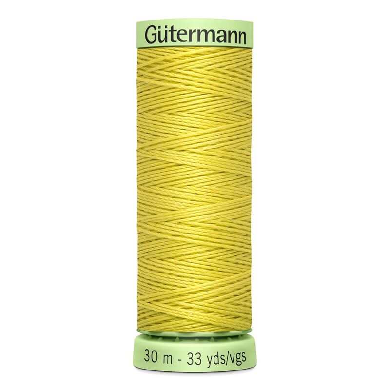 Gutermann Top Stitch Thread #580 YELLOW 30m Spool High Lustre, Bold Sewing