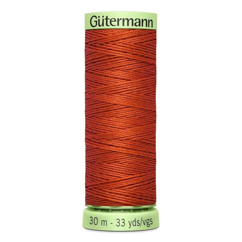 Gutermann Top Stitch Thread #589 BURNT ORANGE 30m Spool High Lustre, Bold Sewing