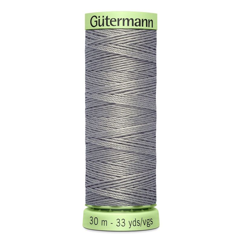 Gutermann Top Stitch Thread #634 GREY 30m Spool High Lustre, Bold Sewing