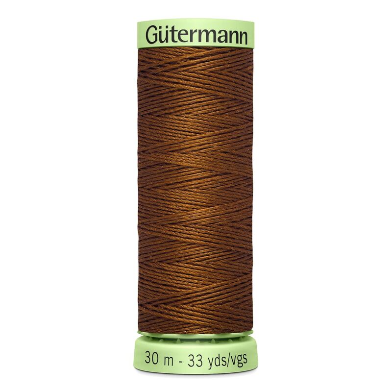 Gutermann Top Stitch Thread #650 LIGHT CHOCOLATE BROWN 30m Spool High Lustre, Bold Sewing