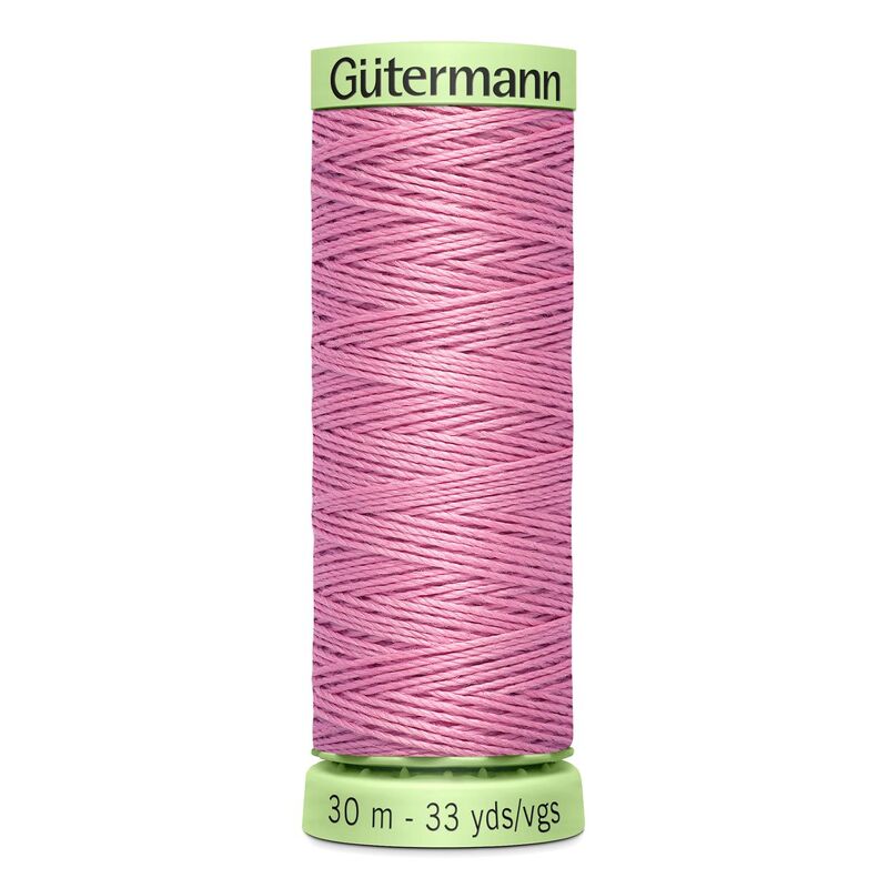 Gutermann Top Stitch Thread #663 LIGHT ROSE PINK 30m Spool High Lustre, Bold Sewing