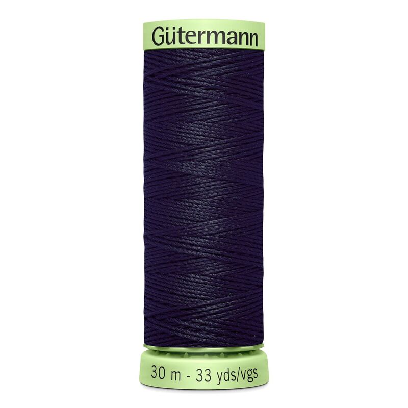 Gutermann Top Stitch Thread #665 ULTRA DARK NAVY BLUE 30m Spool High Lustre, Bold Sewing