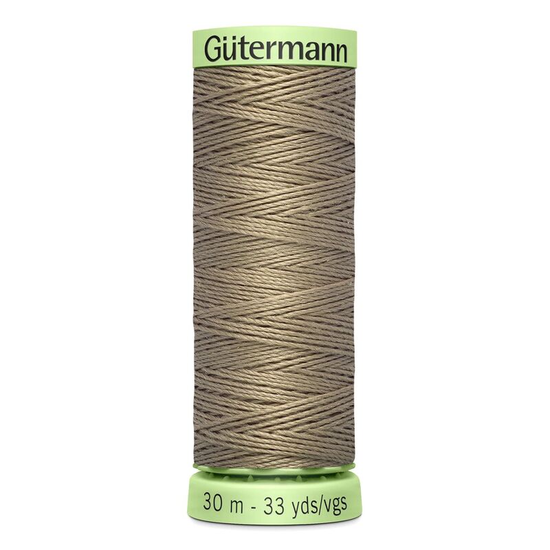 Gutermann Top Stitch Thread #724 TAUPE 30m Spool High Lustre, Bold Sewing
