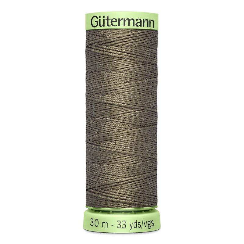 Gutermann Top Stitch Thread #727 MEDIUM TAUPE 30m Spool High Lustre, Bold Sewing