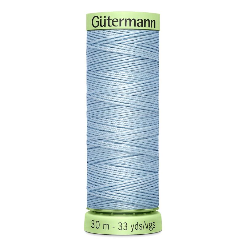 Gutermann Top Stitch Thread #75 PALE BLUE 30m Spool High Lustre, Bold Sewing