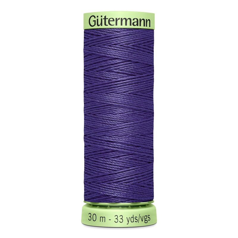Gutermann Top Stitch Thread #86 VIOLET BLUE 30m Spool High Lustre, Bold Sewing