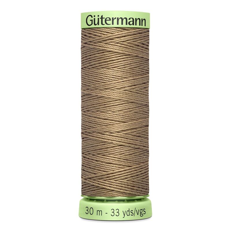 Gutermann Top Stitch Thread #868 BISCUIT BROWN 30m Spool High Lustre, Bold Sewing