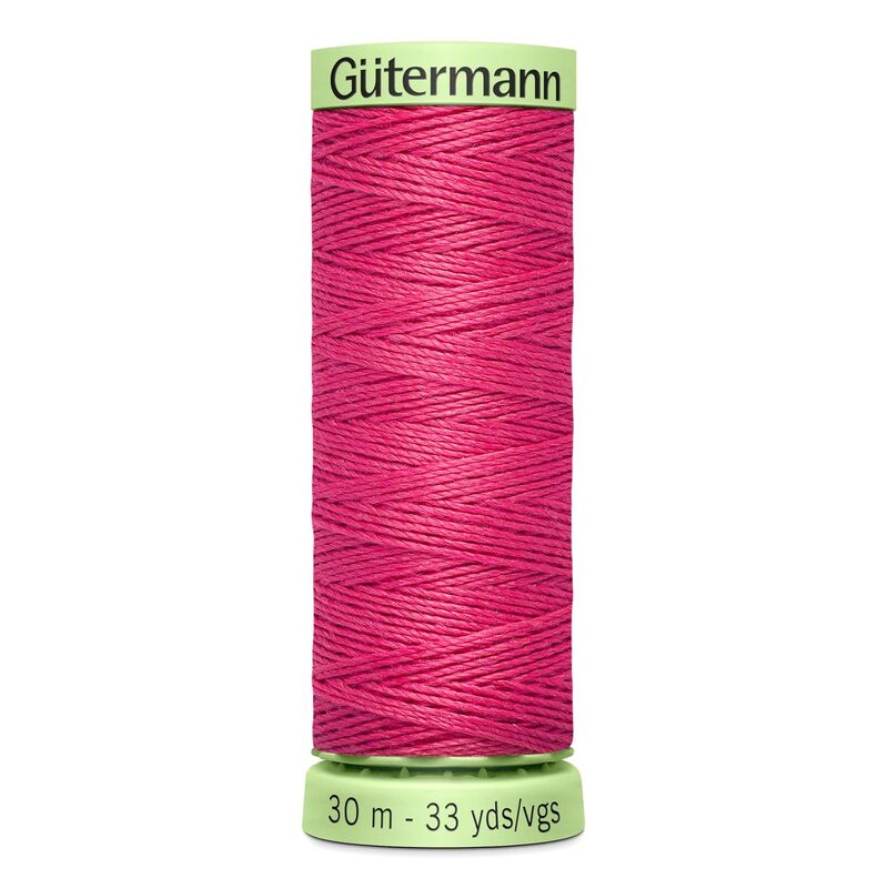 Gutermann Top Stitch Thread #890 HOT PINK 30m Spool High Lustre, Bold Sewing