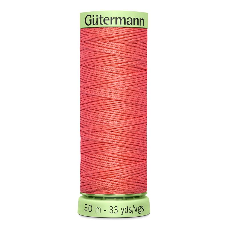 Gutermann Top Stitch Thread #896 APRICOT PINK 30m Spool High Lustre, Bold Sewing