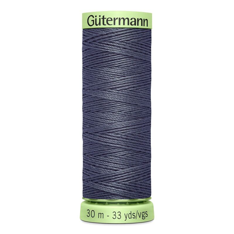 Gutermann Top Stitch Thread #93 DARK PEWTER GREY 30m Spool High Lustre, Bold Sewing
