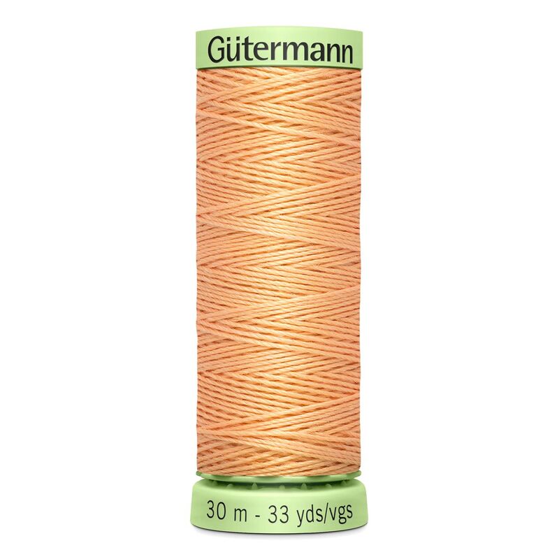 Gutermann Top Stitch Thread #979 SALMON 30m Spool High Lustre, Bold Sewing