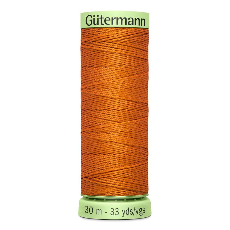 Gutermann Top Stitch Thread #982 DUSKY ORANGE 30m Spool High Lustre, Bold Sewing