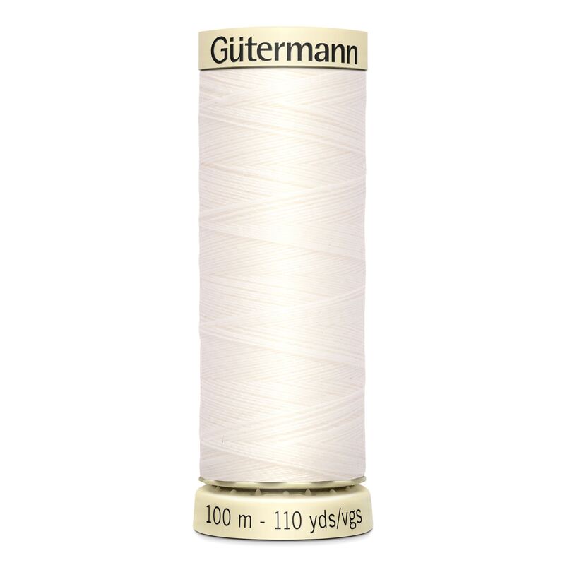 Gutermann Sew-all Thread 100m #111 OFF WHITE, 100% Polyester