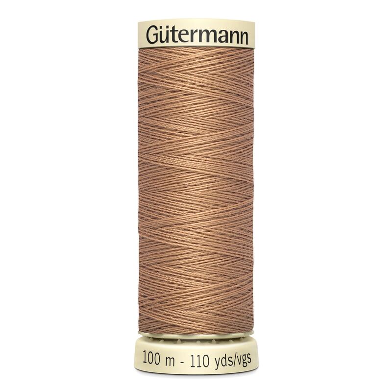 Gutermann Sew-all Thread 100m #179 LIGHT NUTMEG BROWN, 100% Polyester