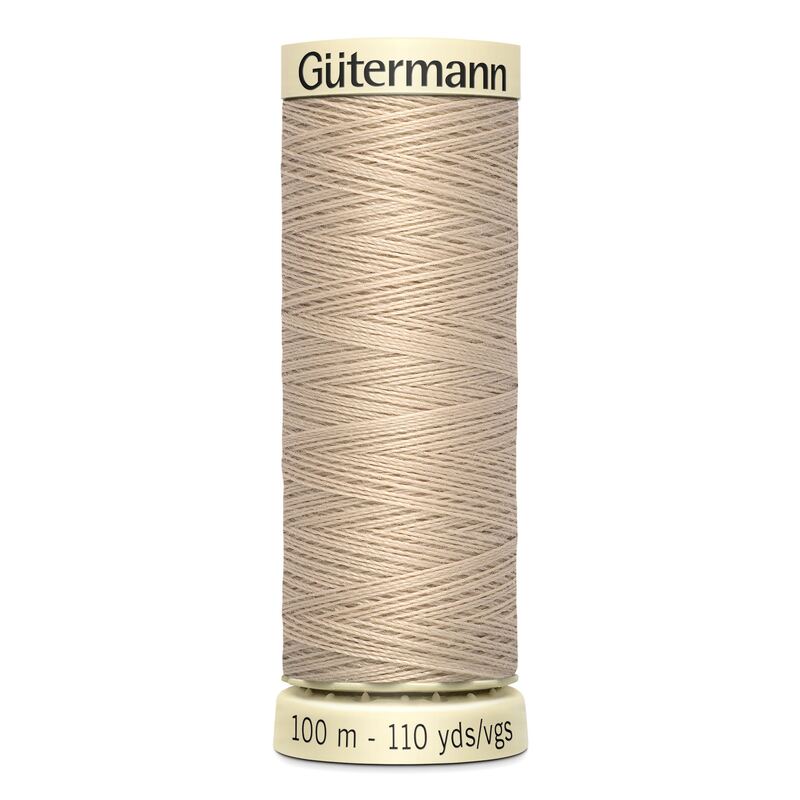 Gutermann Sew-all Thread 100m #198 VANILLA CREAM, 100% Polyester