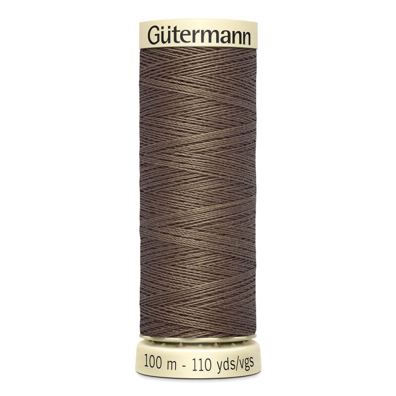 Gutermann Sew-all Thread 100m #209 LIGHT COFFEE BROWN, 100% Polyester