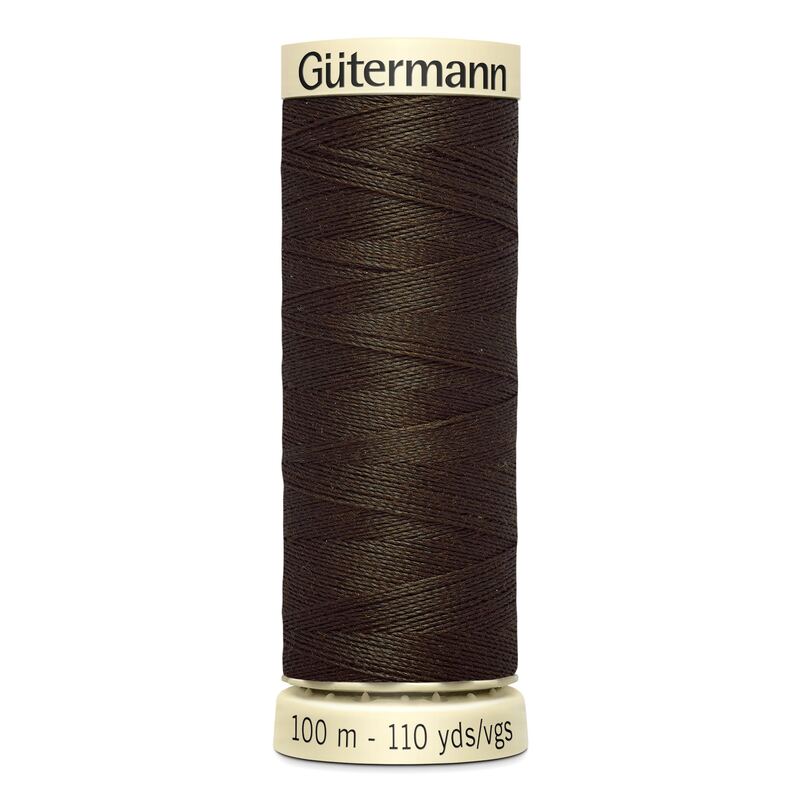 Gutermann Sew-all Thread 100m #21 DARK BROWN, 100% Polyester