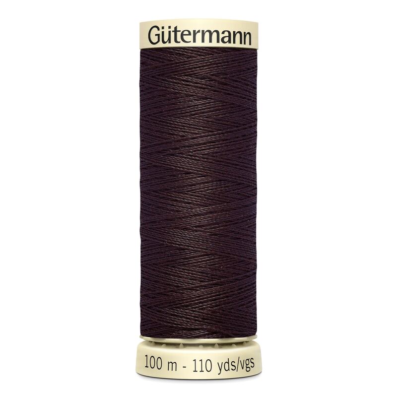 Gutermann Sew-all Thread 100m #23 DARK CHOCOLATE BROWN, 100% Polyester